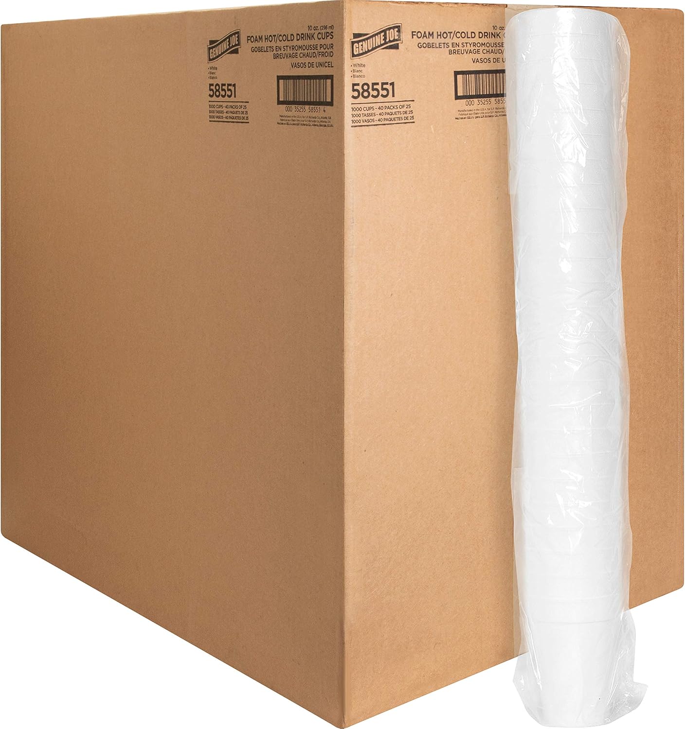 Genuine Joe Hot/Cold 10oz Foam Cups for All Your Drinks