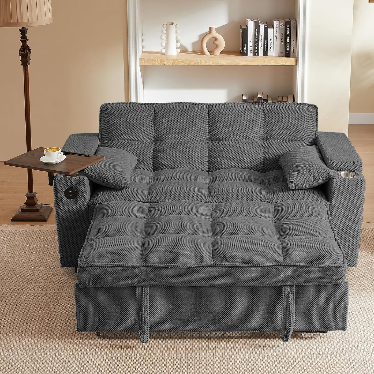 65in 3-in-1 Folding Convertible Sofa Bed for Modern Living Rooms