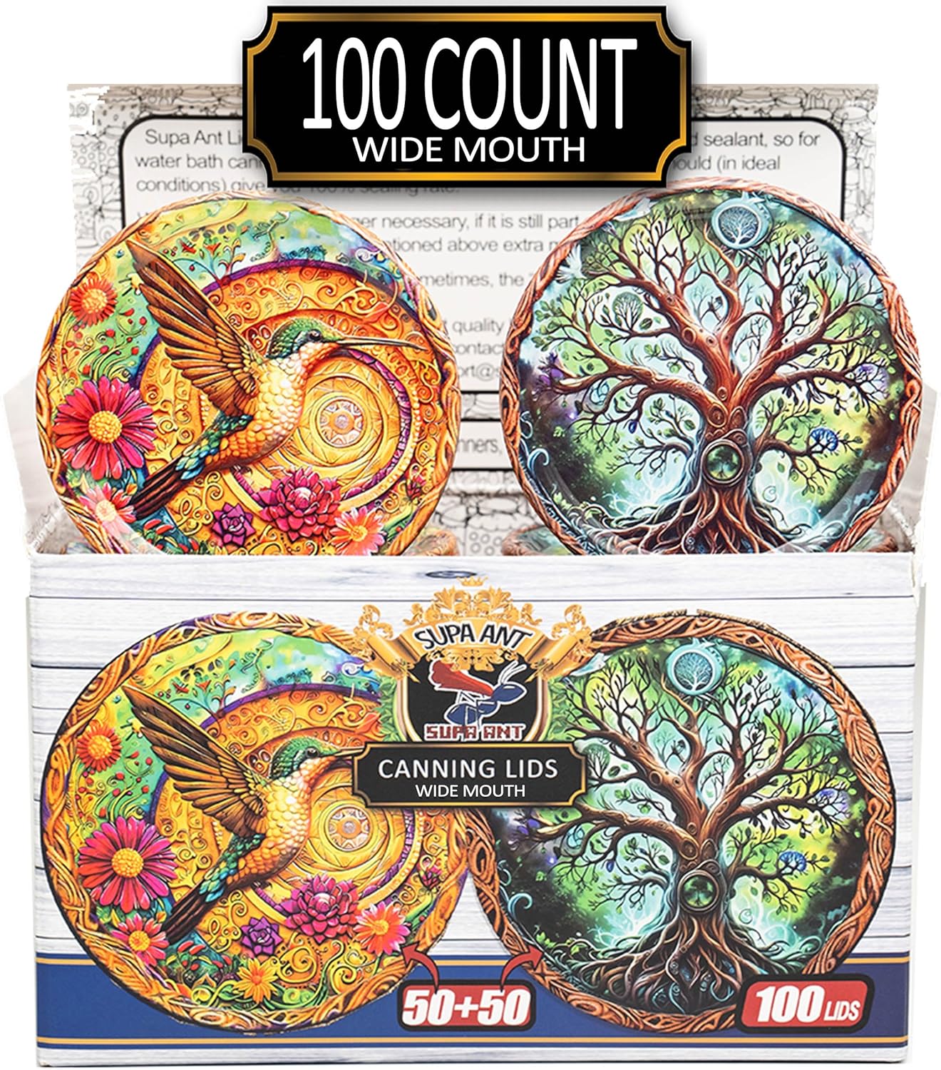 Supa Ant Wide Mouth Canning Lids for Perfect Food Preservation