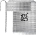 12 inch Fence Stakes 50-Pack J Hook Rebar - Heavy Duty Anchors