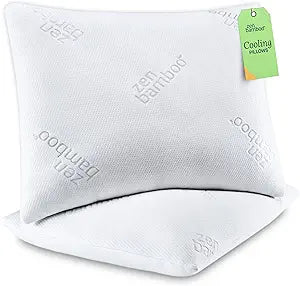 Zen Bamboo Cooling Pillows for Sleeping - King Size Set of 2