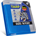Heavy Duty Tarp Cover 16ftx20ft - Thick Waterproof UV Resistant