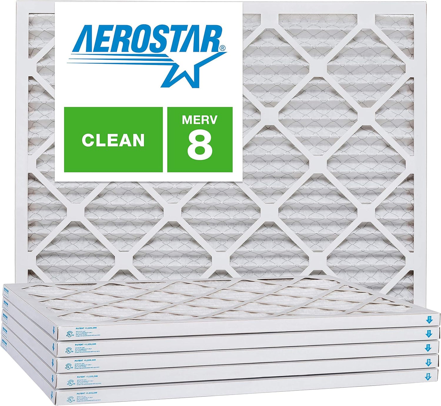 Aerostar 18x25x1 MERV 8 Pleated Air Filter for Clean Air