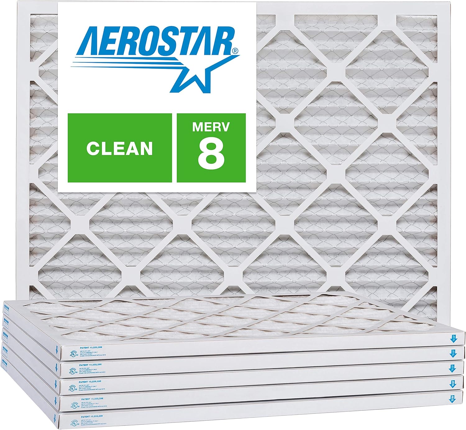 Aerostar 18x25x1 MERV 8 Pleated Air Filter for Clean Air