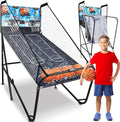 SereneLife Dual Hoop Basketball Shootout Indoor Game - Family Arcade