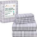 Full Size 6-Piece Cotton Percale Sheet Set - 16ft Deep Pocket