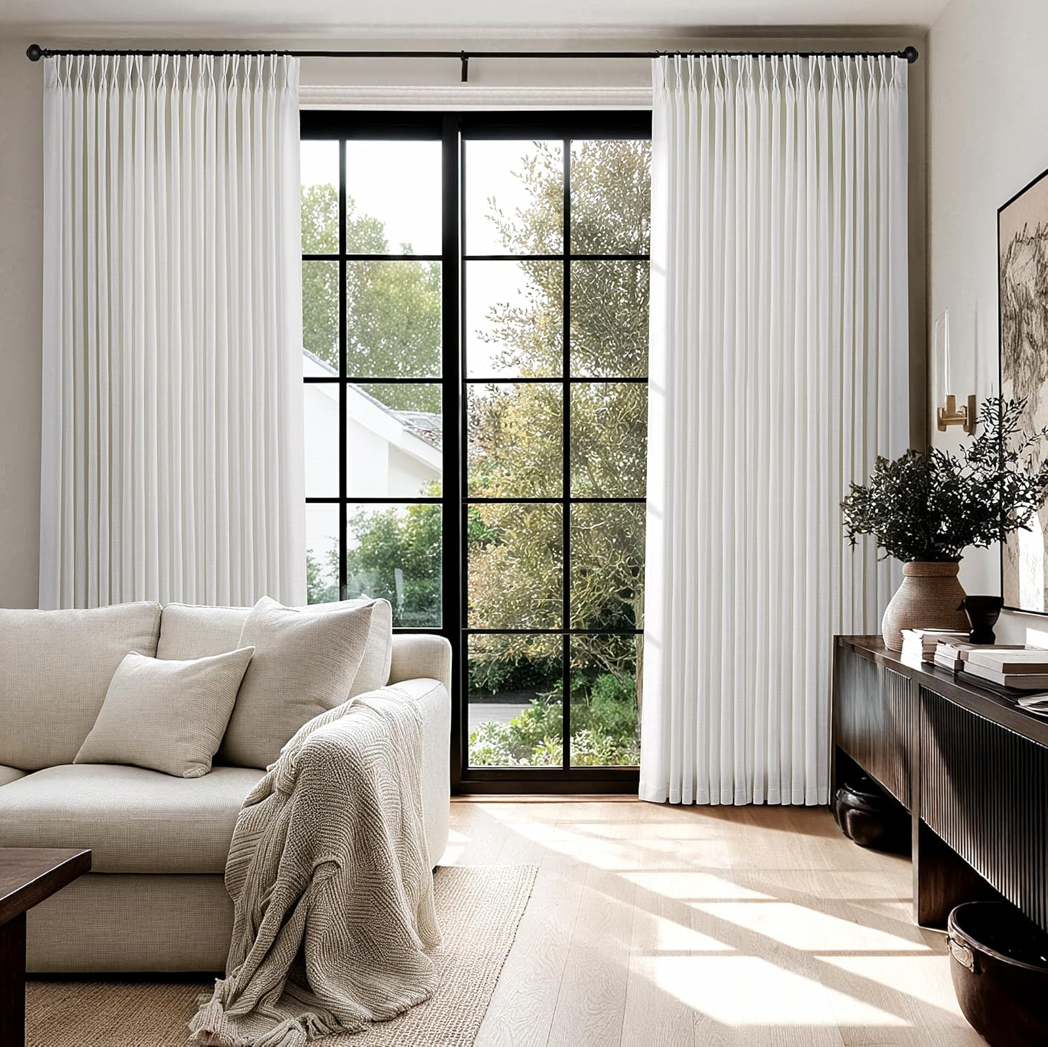 80 Inch Extra Wide Pinch Pleated Curtains for Elegant Spaces