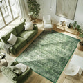 5x7 ft Area Rug Green Boho Indoor Rug for Living Spaces