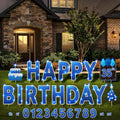 Happy Birthday Yard Signs with Stakes and LED Lights - Durable Outdoor