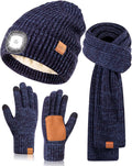 LED Beanie Gloves Scarf Set for Winter Activities and Gifts
