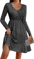 Sparkle in Style: Zeagoo Glitter Wrap Dress