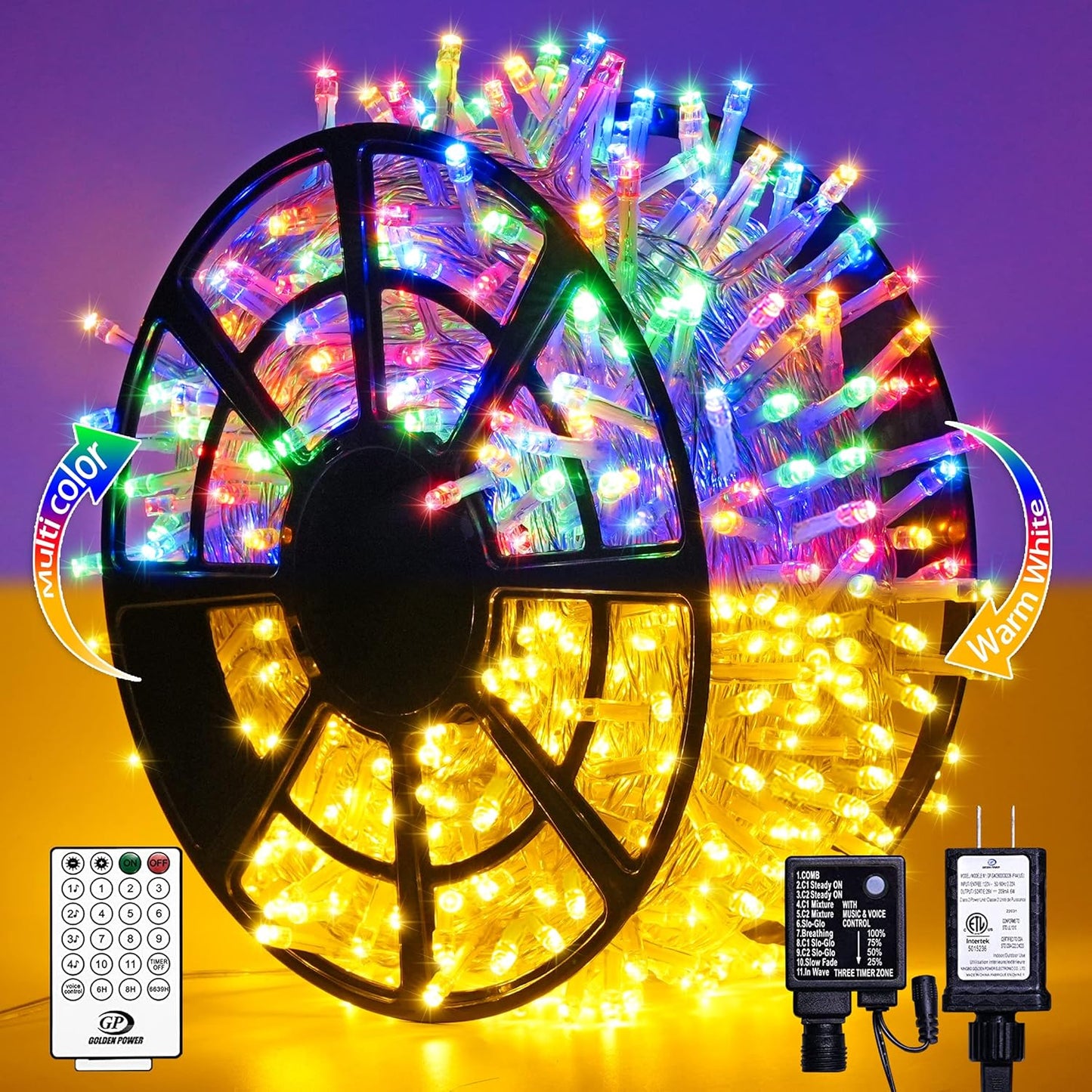 JMEXSUSS 500 LED Color Changing Christmas Lights for Festive Decor