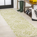 Boho Medallion Indoor Outdoor Runner Rug 2x10 - Easy-Clean Patio