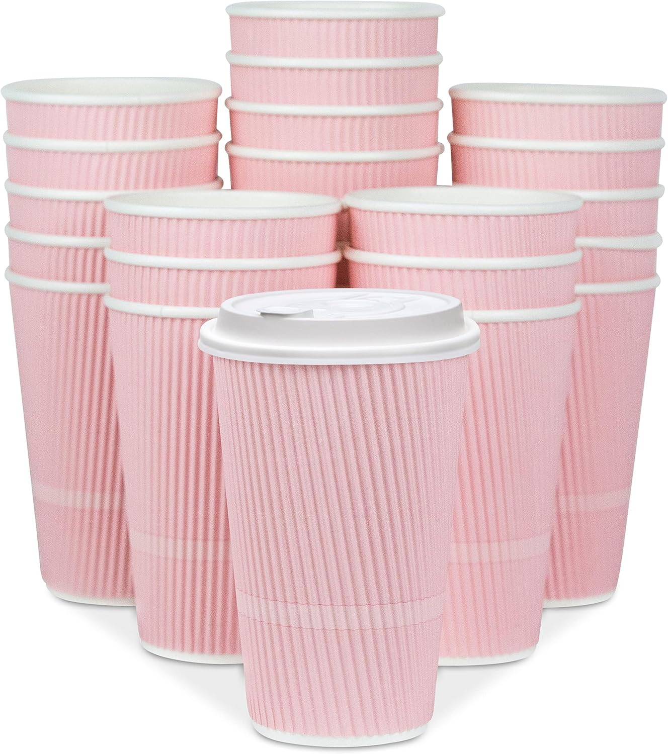Disposable Coffee Cups With Lids - 16 oz Travel Cups for All