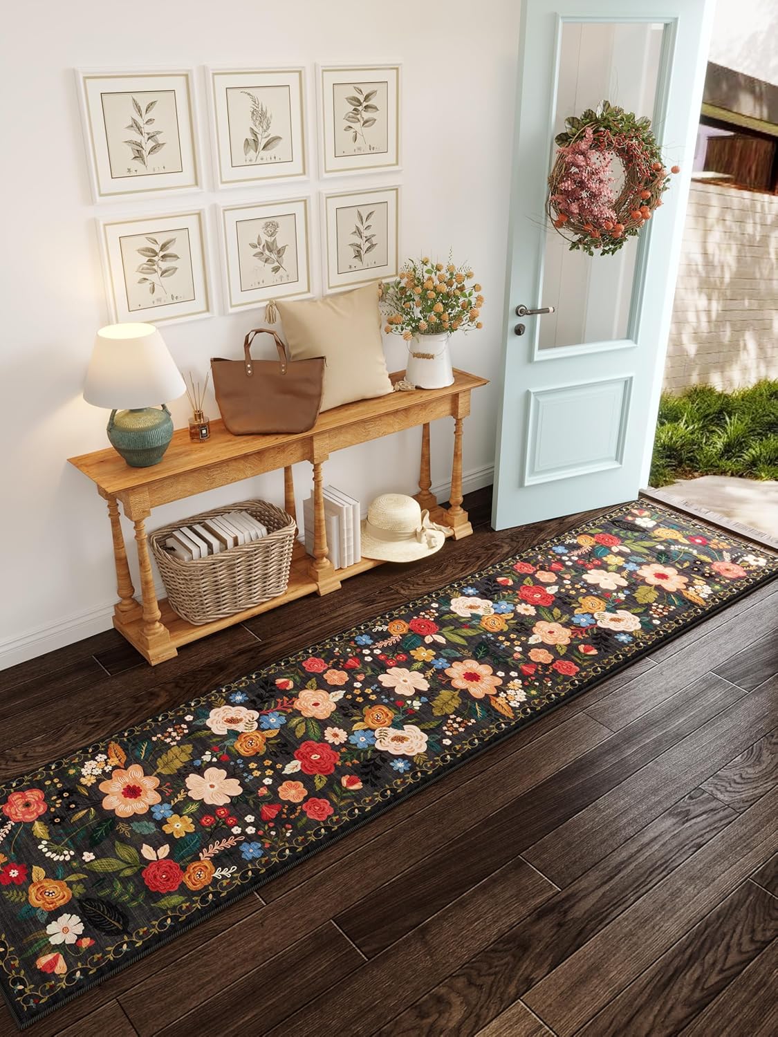 Non Slip 2ftx 10ft Long Washable Runner Rug for Hallways