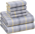 Flannel Sheets Queen Size 6 Pc Set - Extra Soft, Deep Pockets