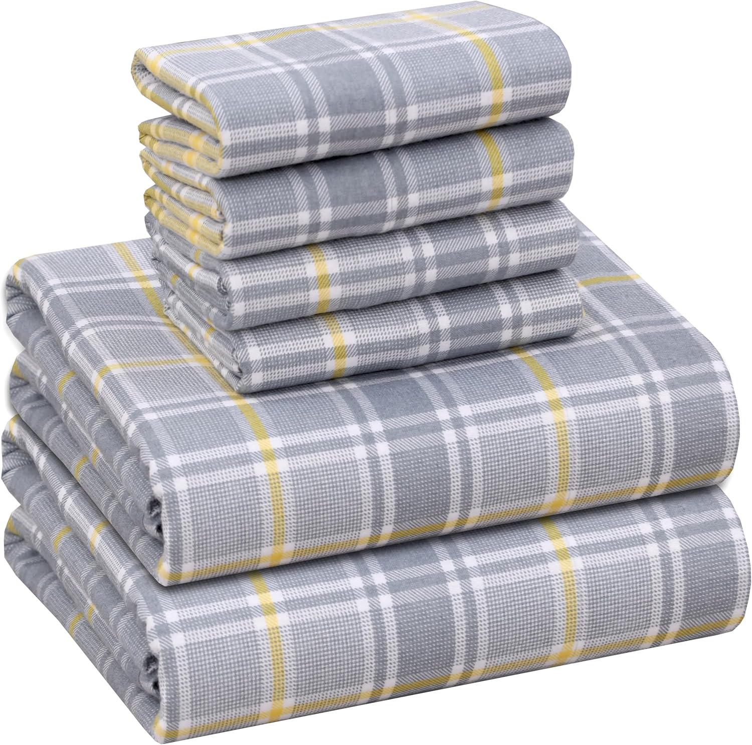 RUVANTI Flannel Sheets Full Size Set - 100% Cotton Comfort