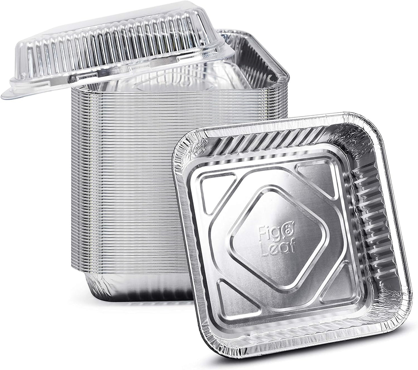 Heavy Duty 300 Pack 8 x 8 Square Baking Cake Pans with Lids