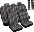 Baja Saddle Blanket Car Seat Covers Full Set - Colorful, Durable Fit