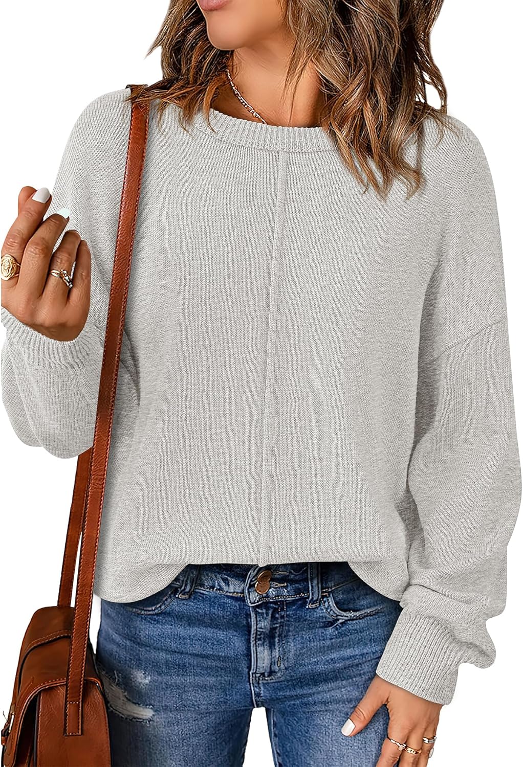 BTFBM Womens Loose Pullover Sweaters for Fall and Winter Wear