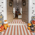 OJIA Fall Front Door Rug 3x5 Orange White - Washable Porch Mat