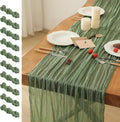 Sage Green Cheesecloth Table Runner 35x120 in 10 Pack - Boho Rustic