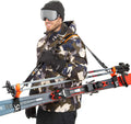 Ski Strap and Pole Carrier - Cushioned Shoulder Sling for Easy