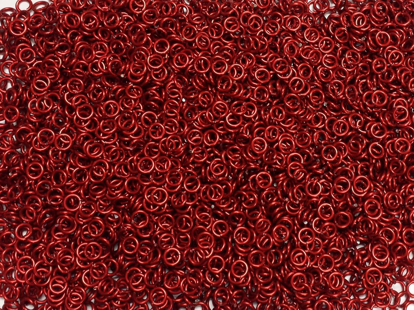 1/2 Pound Red Anodized Aluminum Jump Rings for Jewelry Making