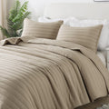 Beige Cream Tan Queen Size Quilt Bedding Set for All Seasons