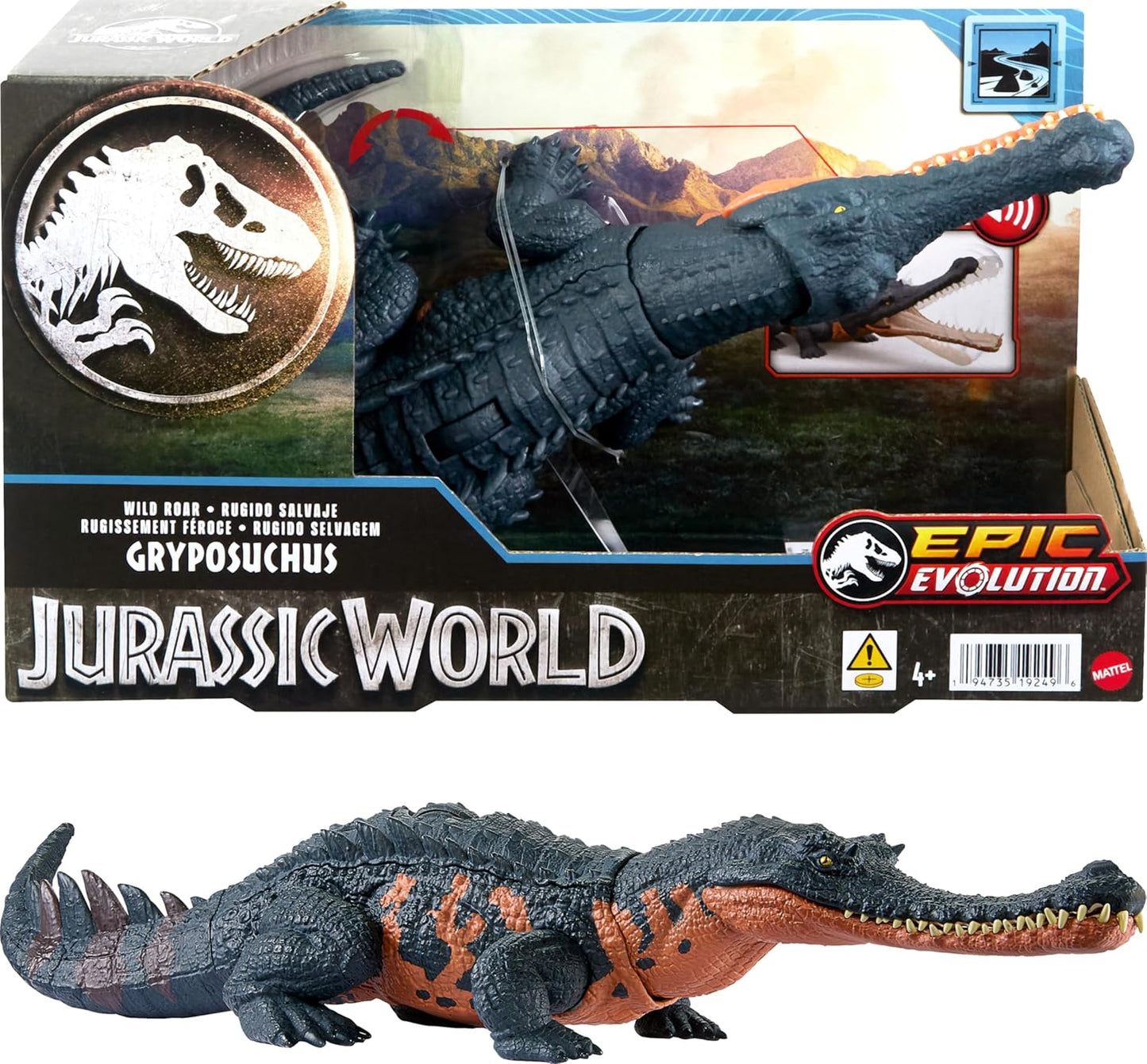 Jurassic World Wild Roar Dinosaur Toy with Sound & Attack Move