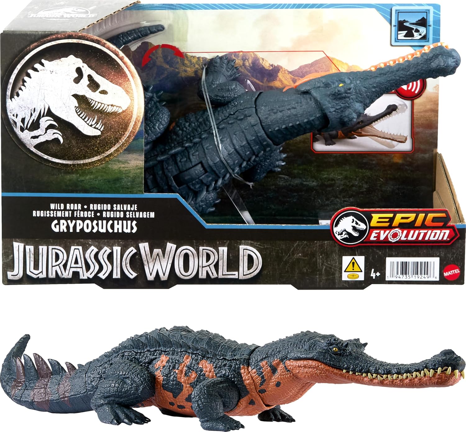 Jurassic World Wild Roar Dinosaur Toy with Sound & Attack Move