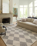 Chris Loves Julia Francis Collection Area Rug in Beige/Charcoal