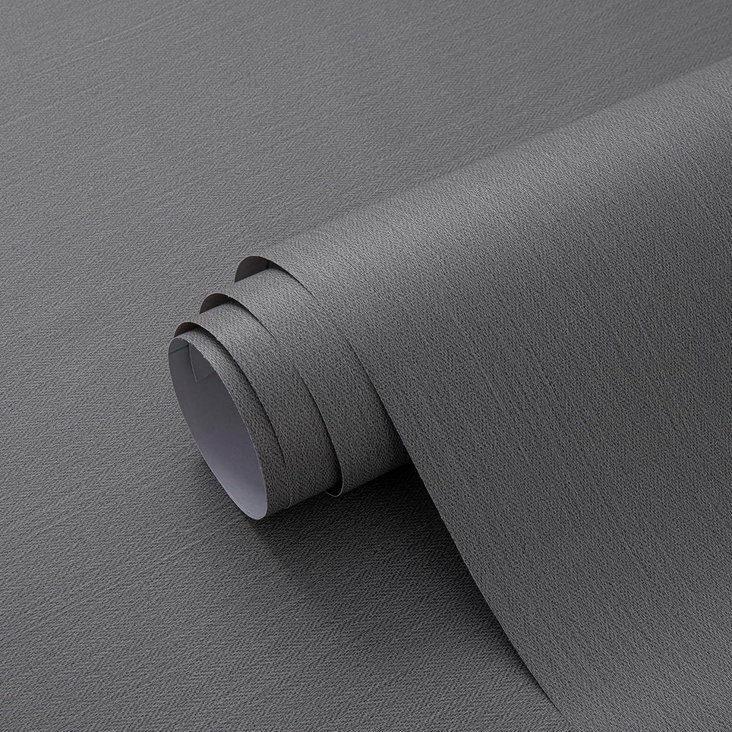 24in x 393in Grey Grasscloth Peel and Stick Wallpaper for Home