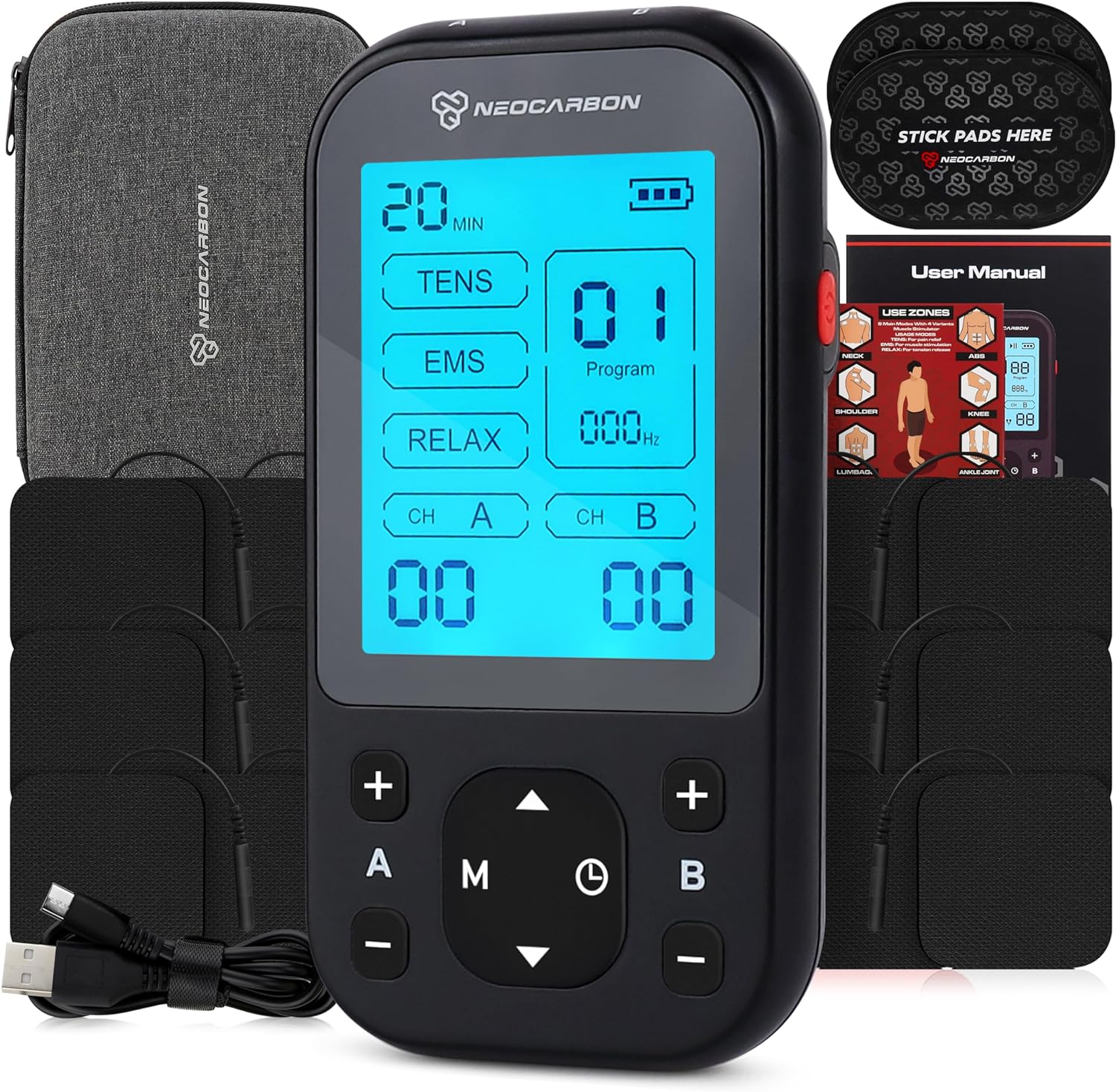 TENS Unit Muscle Stimulator Pro for Effective Pain Relief