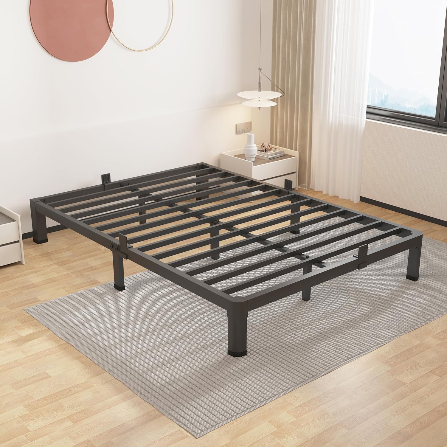 ROIL 7 inch Full Size Bed Frame with Heavy Duty Steel Slats