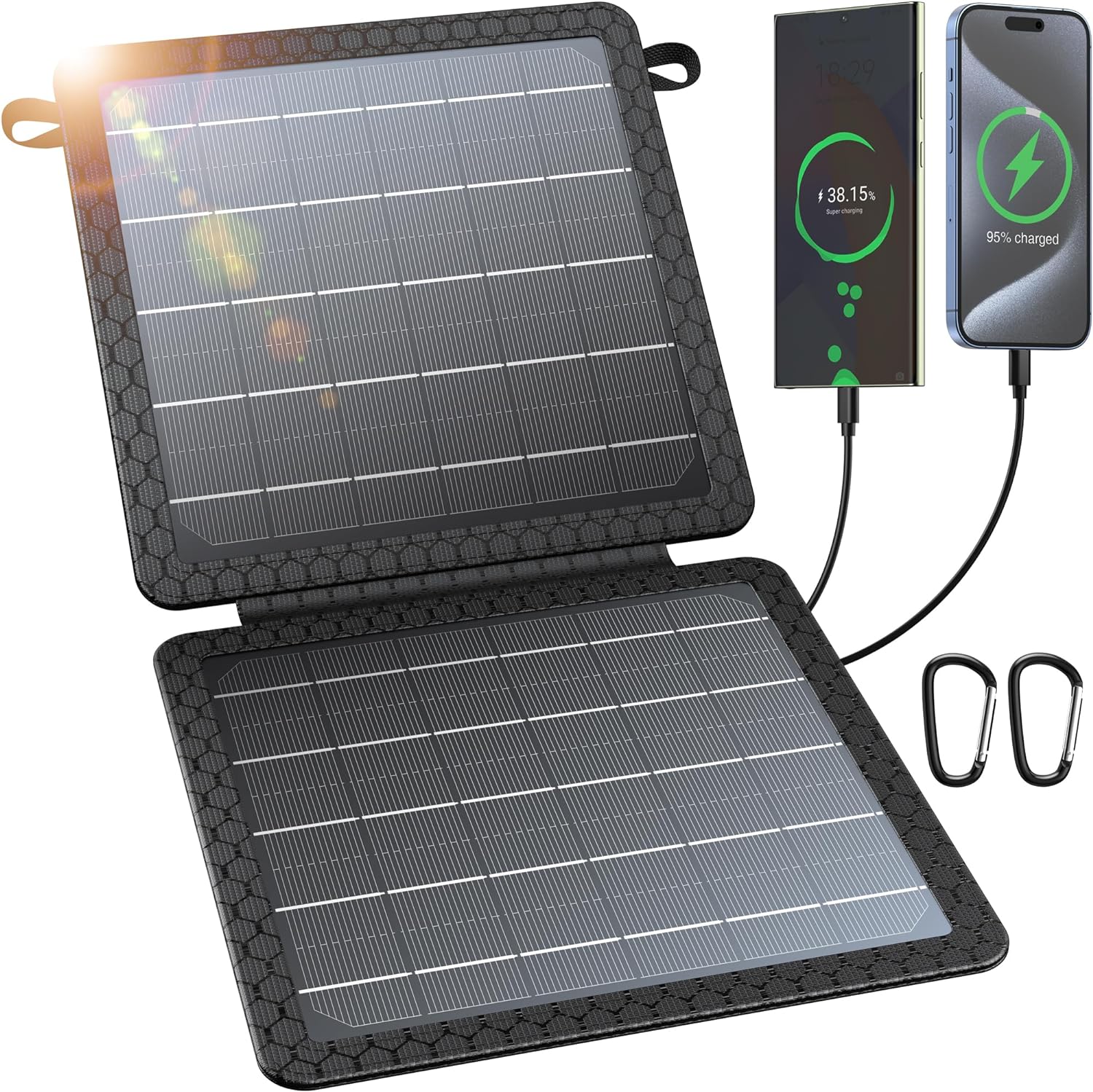 BLAVOR 10W Portable Solar Charger - Fast Charging for Outdoor Adventures