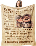 25th Anniversary Blanket Gifts 80x60 - Soft Anniversary Throw