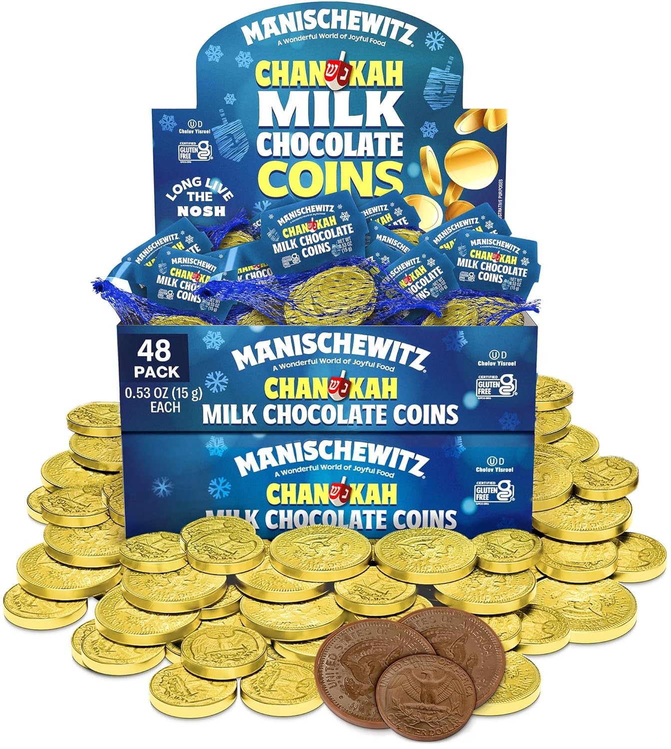 Hanukkah Gelt Milk Chocolate Gold Coins for Festive Celebrations