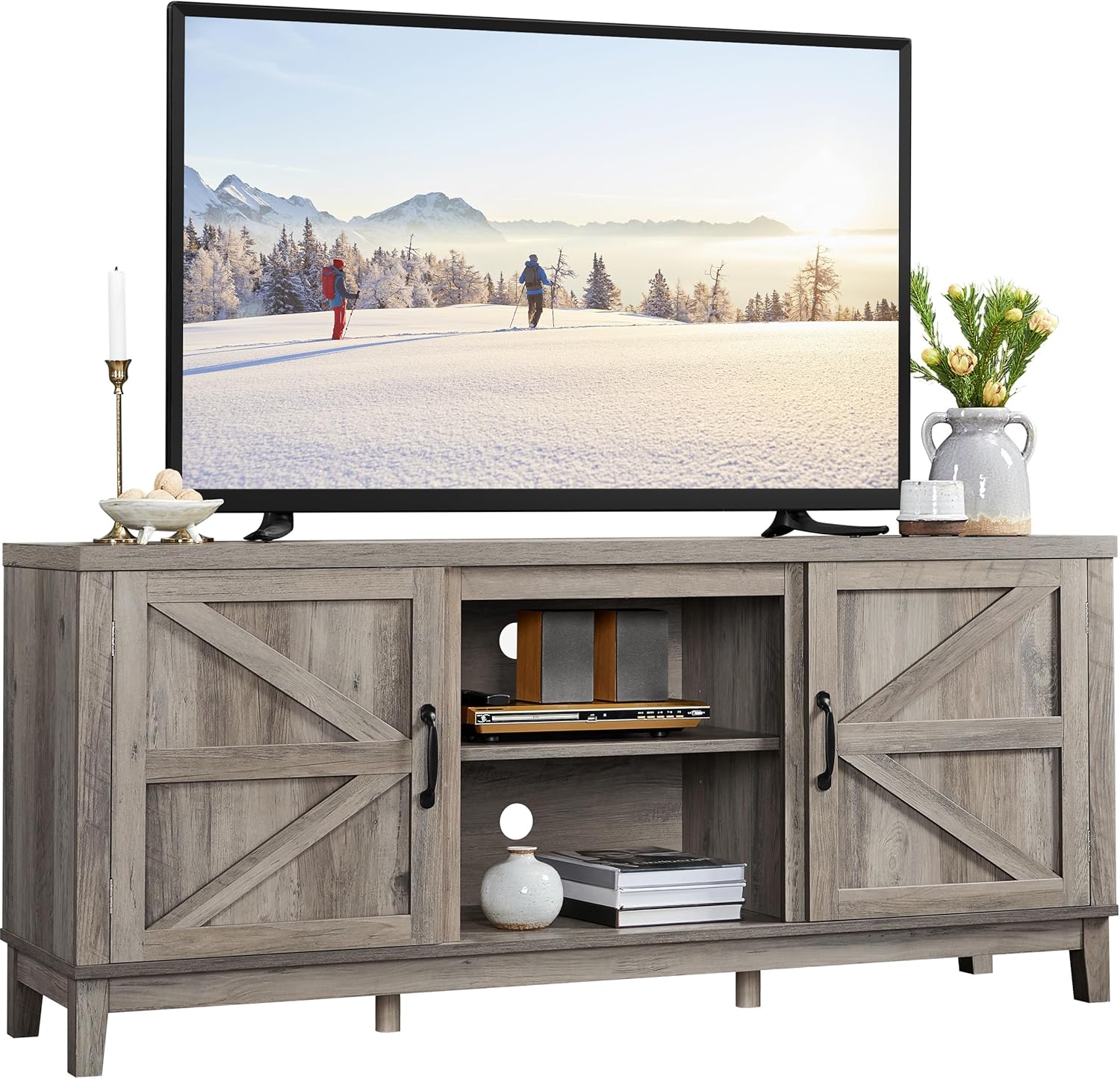 Stylish 65 Inch TV Stand - Farmhouse Charm!