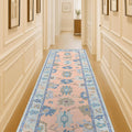 Modern Oushak Runner Rug by Fame Living - Timeless Floral Design