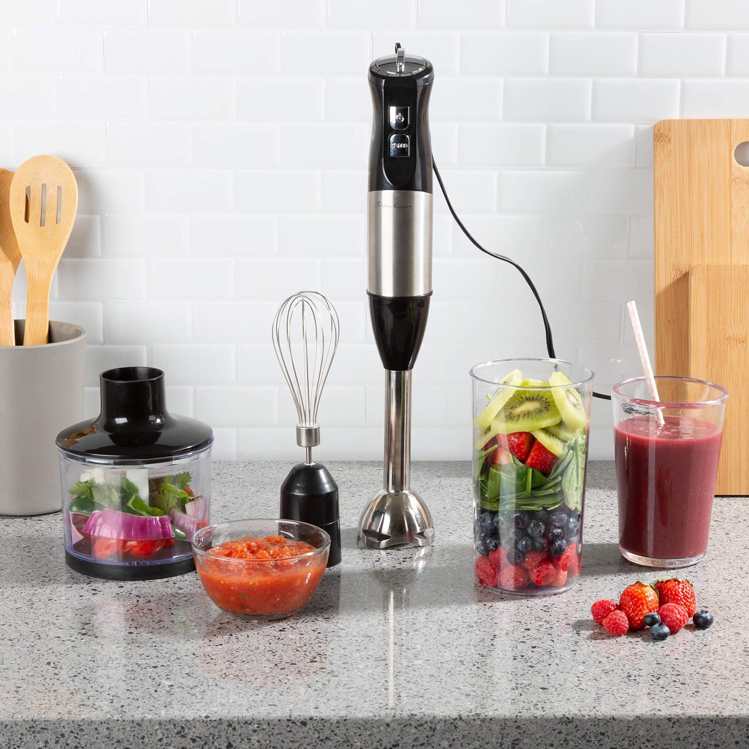 6-Speed Immersion Blender Set - Versatile Kitchen Companion