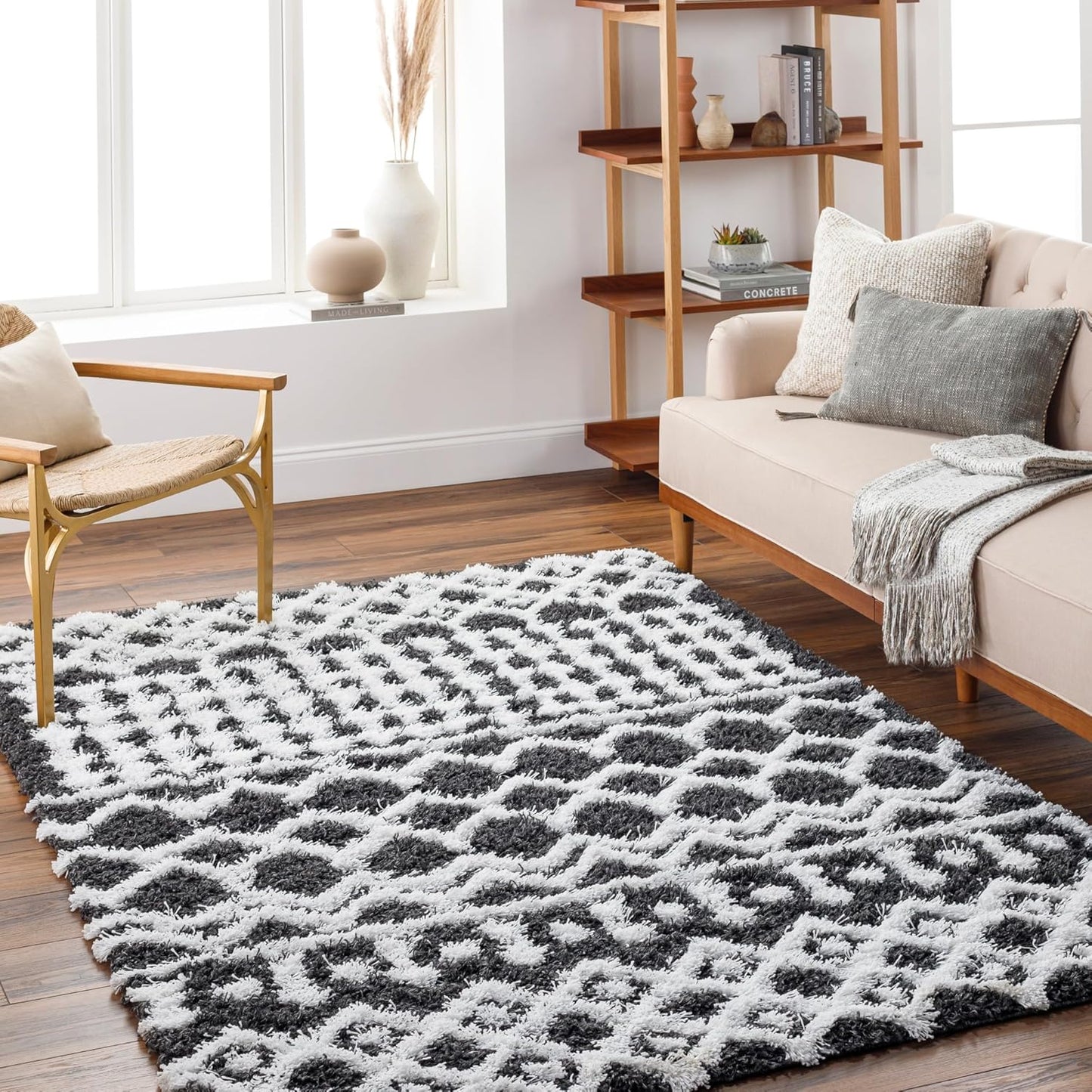 Livabliss Hapsburg Moroccan Shag Area Rug for Cozy Spaces