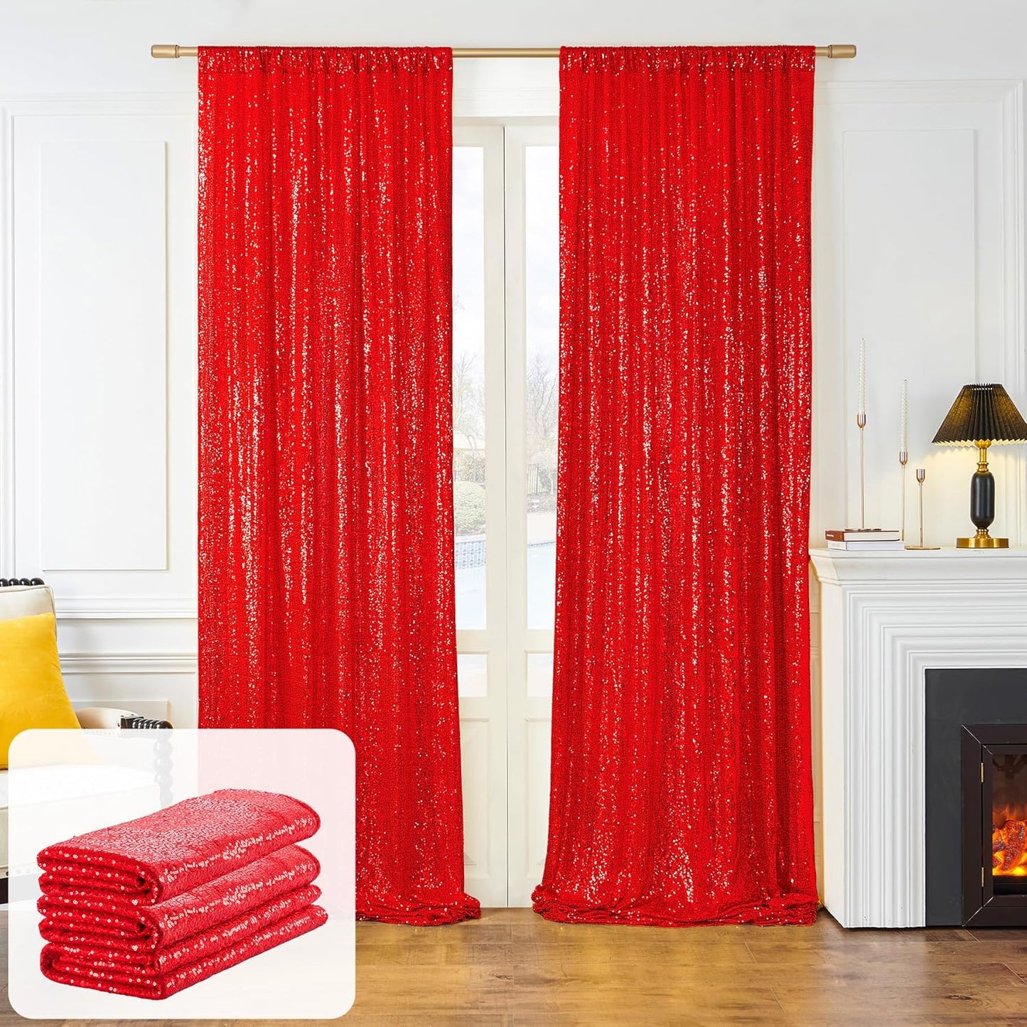 Enhance Events with Stunning Red Sequin Backdrop