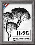 Barnwood Gray 11x25 Picture Frame.75 in Wide - Rustic Solid Wood