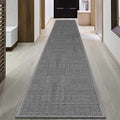 GOYLSER 15ft Laundry Rug Runner Non Slip Grey - Absorbent, Washable