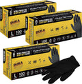 Dura-Gold Heavy Duty Black Nitrile Disposable Gloves, 6 Mil - Large