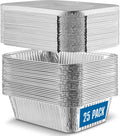 PLASTICPRO Aluminum Pans 8 in x 10 in 25 Pack - Heavy Duty Disposable