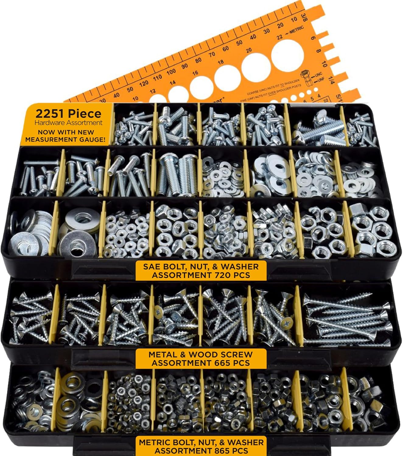 2251 Piece Hardware Assortment Kit with Screws, Nuts, Bolts