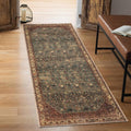 Machine Washable Runner Rug 2x7 - Low Pile Vintage Runner for Hallway