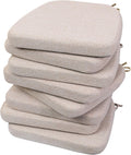D-Shaped Chair Cushions 2 in Thick Dining Chair Pads - Set of 8